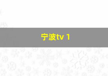 宁波tv 1